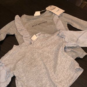 Two Zara Baby Shirts 6-9 Months